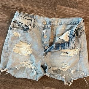American Eagle Light Wash Shorts